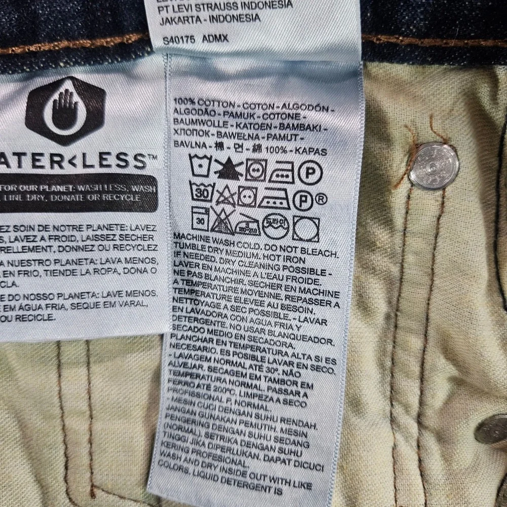 Levis 569 Loose Straight Fit Mens Jeans Dark Wash Indigo 34x30